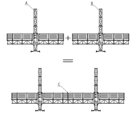 Confortable Mast Climbing Work Platform for Working Height 100 m