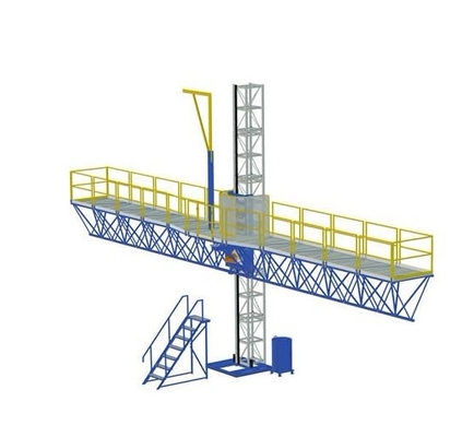 1000 kg Single Mast Climbing Work Platform for Working Height 100 m